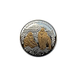 Rwanda - 2008, 1000 Francs - Goryle z diamentami