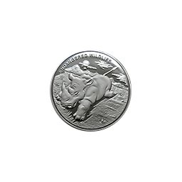 Kongo - 10 franc 2007 - Zagrożone zwierzęta - Nosorożec