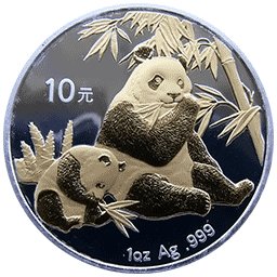 Chiny - 10 yuan 2007 - Panda - pozłacana