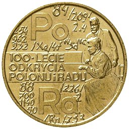 2 zł 1998 100 Lat Odkrycia Polonu I Radu