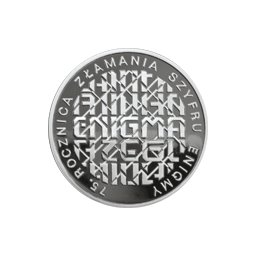 10 zł 2007 75. rocznica złamania szyfru Enigmy - efekt kątowy