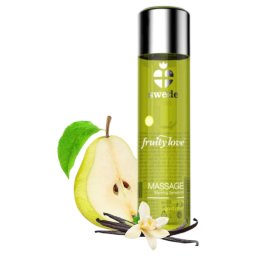 Óleo Massagem Fruity, Comestível efeito Calor Baunilha e Pera 60ml