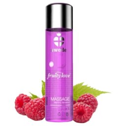 Óleo Massagem Fruity, Comestível efeito Calor Framboesa 60ml