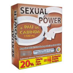 Sexual Power + Pau de Cabinda, 6 ampolas (Homem ou Mulher)