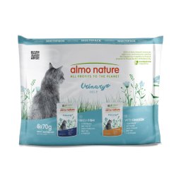12x70g misto Holistic Urinary Help Almo Nature Comida húmida para gatos