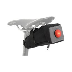 Saco de selim para bicicleta 0,5 l com luz LED traseira 2xCR2032
