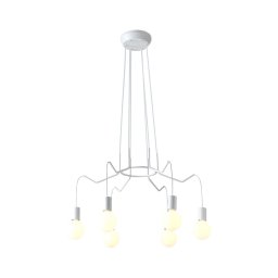 Candelabro suspenso BASSO 6xE27/40W/230V branco