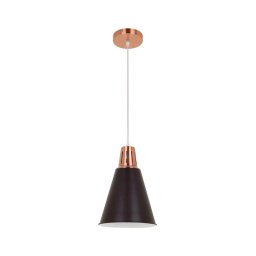 Klausen KL 6236 - Candelabro suspenso SHADE 1xE27/15W/230V cobre/preto