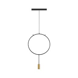 Klausen 111039 - Candelabro suspenso ARCADE 1xGU10/5W/230V preto/dourado