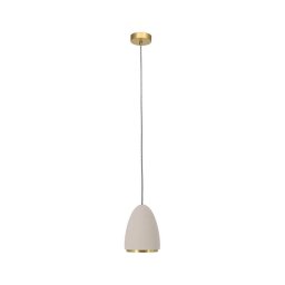 Klausen 111040 - Candelabro suspenso CONCRETE 1xGU10/5W/230V cinzento/dourado