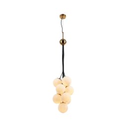 Klausen 109004 - Candelabro suspenso GRAPES 10xE27/7W/230V bronze/branco