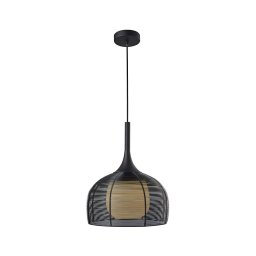 Klausen 111052 - Candelabro suspenso CENTER 1xE27/9W/230V preto