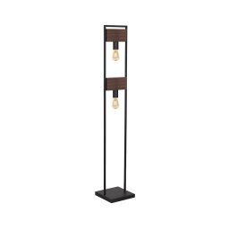 Klausen 107002 - Candeeiro de chão HARD 2xE27/11W/230V madeira/preto