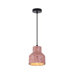 Klausen 111038 - Candelabro suspenso RESIN 1xE27/11W/230V rosa/preto