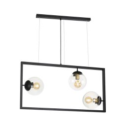 Klausen 103002 - Candelabro suspenso REY 3xE27/7W/230V preto