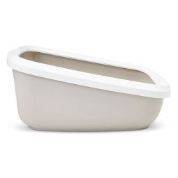 Caixa de areia Savic Aseo Jumbo com bordo alto Castanho/branco para gatos