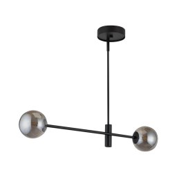 Candelabro pendente ORO 2xG9/12W/230V preto antigo/cinzento