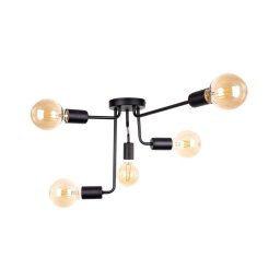 Candelabro montado à superfície NIXO 5xE27/60W/230V preto