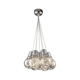 Klausen 142008 - Candelabro suspenso LED BULBS LED/30W/230V cromado brilhante