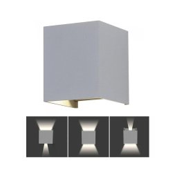 Iluminação de parede exterior LED/5W/230V 3000K IP65 cinzenta
