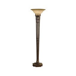 Feiss - Candeeiro de chão OPERA 1xE27/100W/230V bronze/bege