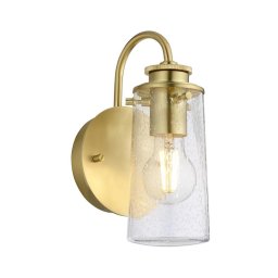 Kichler - Iluminação de parede de casa de banho BRAELYN 1xE27/40W/230V IP44 dourado