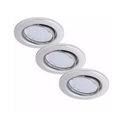 Briloner 7221-039 - CONJUNTO 3x Iluminação de casa de banho LED 1xGU10/3W/230V prateado