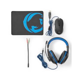 Nedis GCK31100BK - Conjunto de gaming 3 em 1 preto/azul