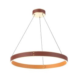 Klausen 142027 - Candelabro suspenso LED LEATHER LED/47,8W/230V castanho/laranja