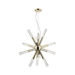 Klausen 149000 - Candelabro suspenso LED EIRENE 12xLED/5W/230V dourado