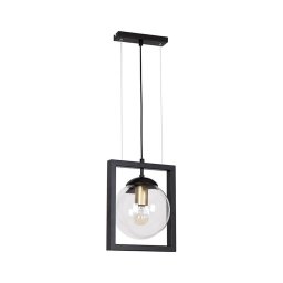 Klausen 111023 - Candelabro suspenso REY 1xE27/7W/230V preto