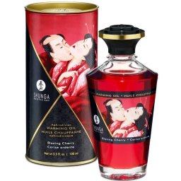 Shunga Aphrodisiac Warming Oil Blazing Cherry 100 Ml