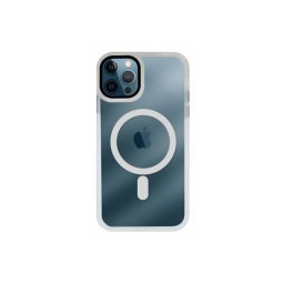 Capa Iphone 12 Pro Max MAGSAFE Transparente com Border Silicone Branco