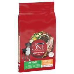 7kg PURINA ONE Medium/Maxi Active frango ração para cães