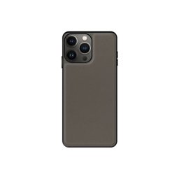 Capa Iphone 13 Pro Max em Pele Magnetica Cinza Escuro