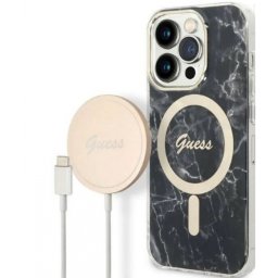Capa Iphone 14 Pro 6.1" GUESS Magsafe + Charger GUBPP14LHMEACSH Preto em Blister