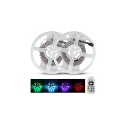 Tira LED RGB com regulação 2x5m LED/4,8W/230V + CR