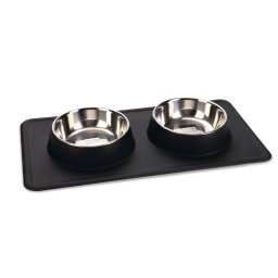 Karlie Diner Set Silikon Dex Comedouro duplo preto cães
