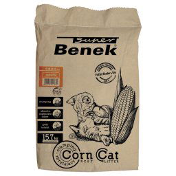 25l Corn Cat Natural Super Benek areia vegetal aglomerante gatos