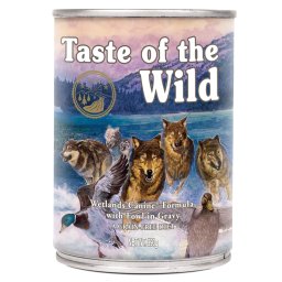 12x390g aves Wetlands Taste of the Wild comida húmida cães