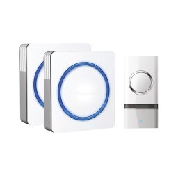 Solight 1L23 - CONJUNTO 2x Campainhas Sem Fios Plug-in 1L23 230V IP44