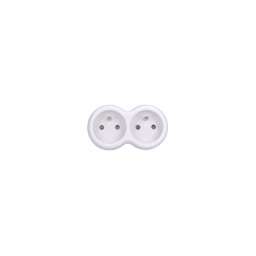 Solight P104 − Divisor de tomadas 2x 10A, branco-cinzento