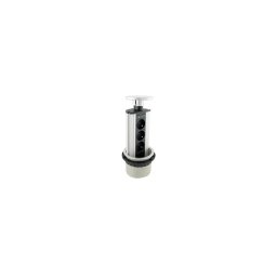 Coluna de tomadas com ficha de ligação, para tampo de mesa 3x230V