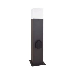 Lâmpada exterior NEW YORK 1xE27/12W/230V IP44 com tomada