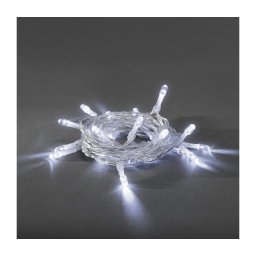 Cordão de luzes LED, 20 LEDs — alimentado por 2 pilhas AA, 3,35 m, branco frio