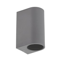 Iluminação de parede exterior PARETE 2xGU10/6W/230V IP54 cinzenta