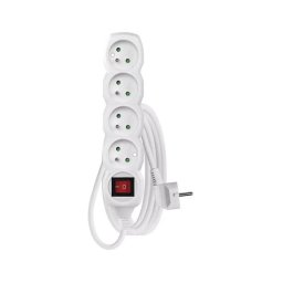 Cabo de extensão 3m branco com interruptor 4Z