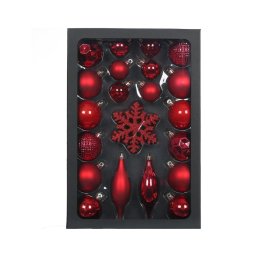 Retlux - Conjunto de ornamentos de Natal 25 pcs vermelho