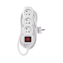 Extensão 3P 5m com interruptor branca