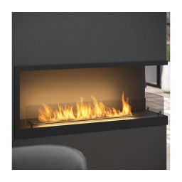 InFire - Lareira de canto BIO 110x45 cm 3kW preto